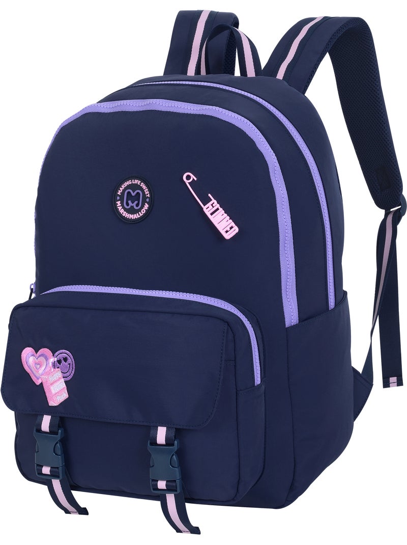 Zaino scuola bambina 2 scomparti MARSHMALLOW Glimmed blu notte Blu notte - Kiabi