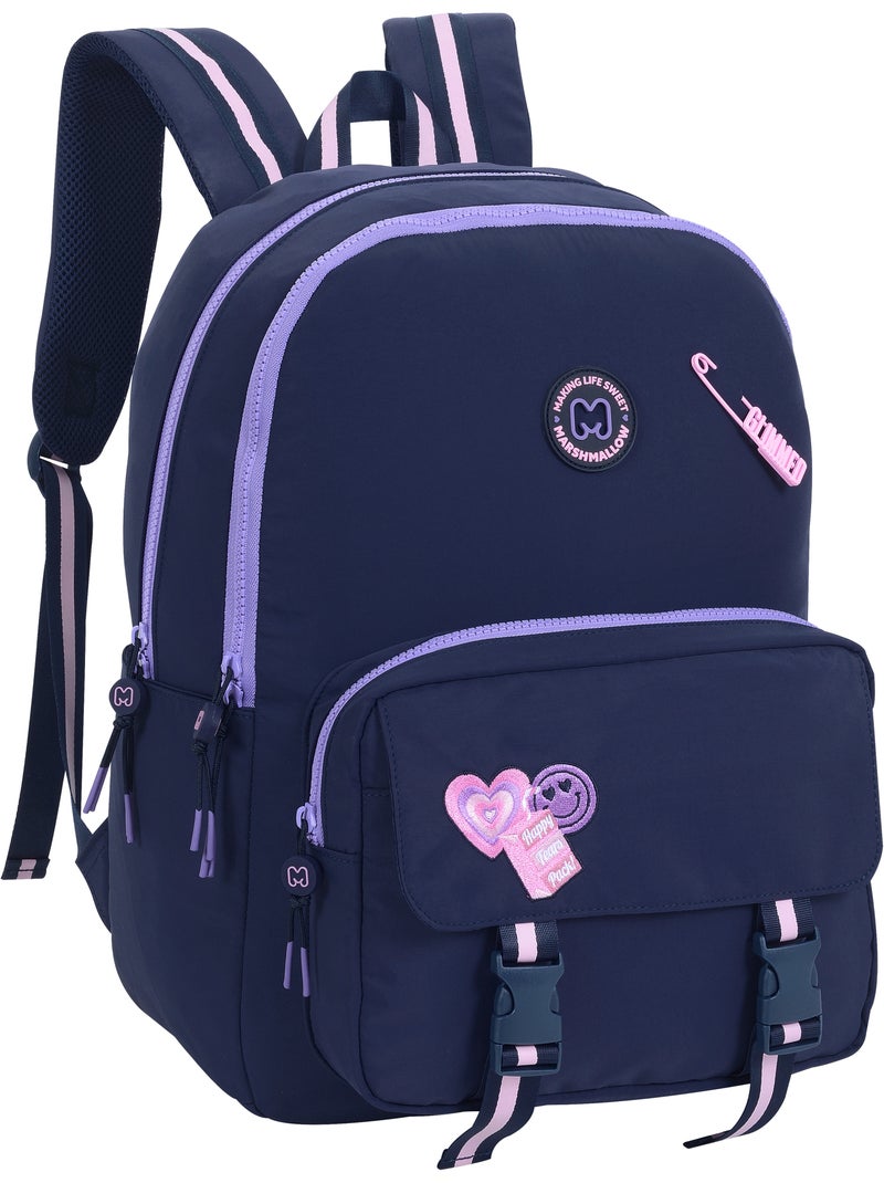 Zaino scuola bambina 2 scomparti MARSHMALLOW Glimmed blu notte Blu notte - Kiabi