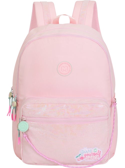 Zaino scuola bambina 2 scomparti MARSHMALLOW Grace Pink rosa pastello - Kiabi