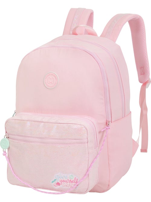 Zaino scuola bambina 2 scomparti MARSHMALLOW Grace Pink rosa pastello - Kiabi