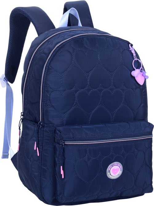 Zaino scuola bambina 2 scomparti MARSHMALLOW Heartsy nero - Kiabi