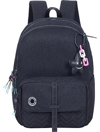 Zaino scuola bambina 2 scomparti MARSHMALLOW Nighty nero