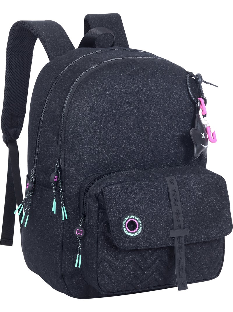 Zaino scuola bambina 2 scomparti MARSHMALLOW Nighty nero Nero - Kiabi