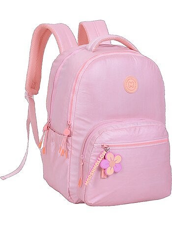 Zaino scuola bambina 2 scomparti MARSHMALLOW Platinum rosa iridescente