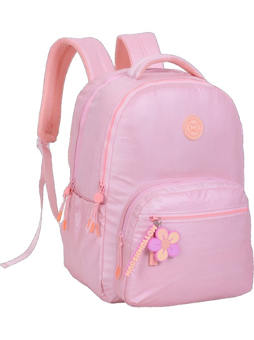 Zaino scuola bambina 2 scomparti MARSHMALLOW Platinum rosa iridescente - Kiabi