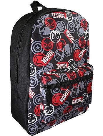 Zaino scuola bambino 1 scomparto MARVEL nero rosso