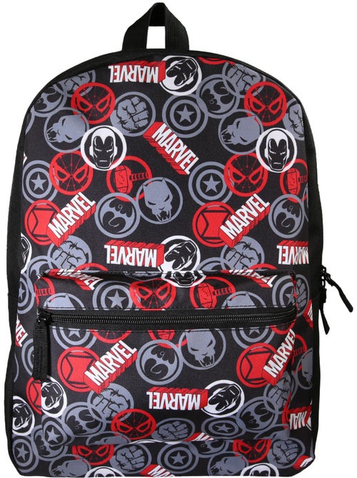 Zaino scuola bambino 1 scomparto MARVEL nero rosso - Kiabi