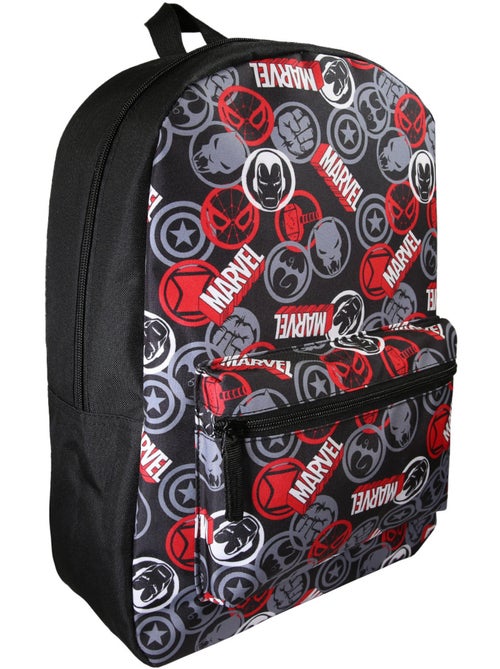 Zaino scuola bambino 1 scomparto MARVEL nero rosso - Kiabi