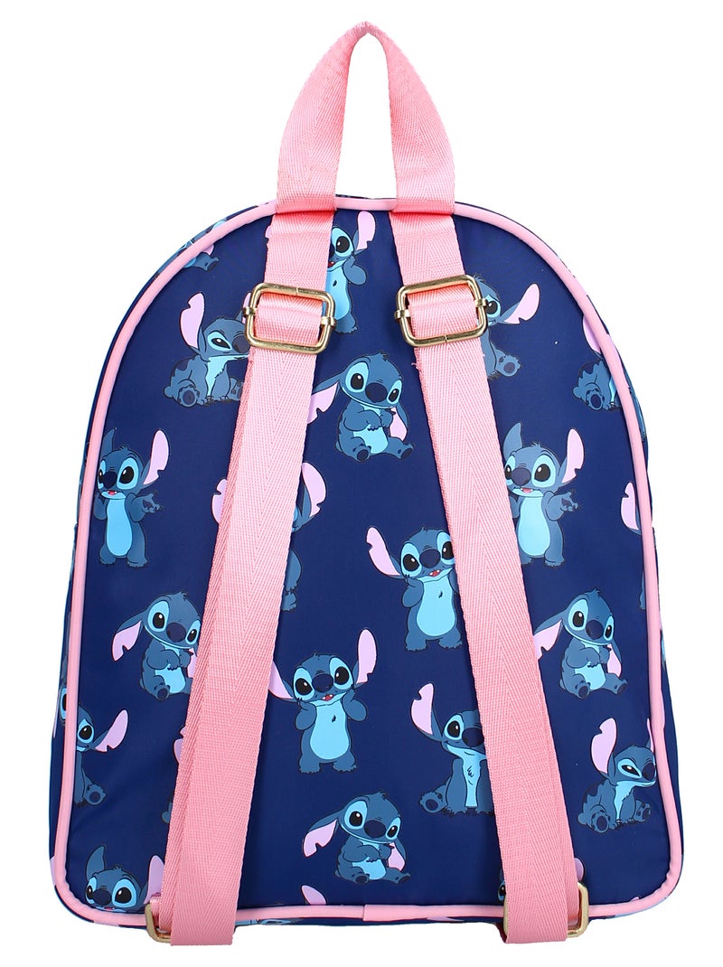 Zaino Urbano Piccolo Lilo E Stitch HS FAN - 25x35 Cm, 12 Litri, Tessuto Ripstop Idrorepellente, Spallacci Imbottiti, Blu - Perfetto Per Scuola, Città, Viaggi