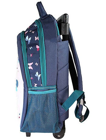 Zaino trolley bambina Lili Lou beige e blu 2 scomparti