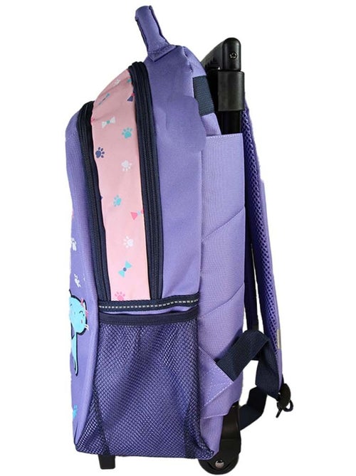 Zaino trolley bambina Lili Lou viola e rosa 2 scomparti - Kiabi