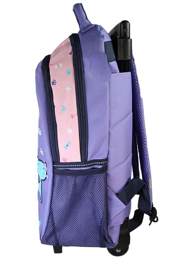 Zaino trolley bambina Lili Lou viola e rosa 2 scomparti Multicolore - Kiabi