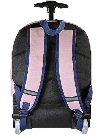 Zaino trolley bambina Phileas Cigno blu e rosa 2 scomparti