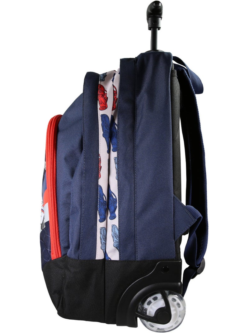 Zaino trolley bambino Phileas blu e rosso 2 scomparti Blu marino - Kiabi