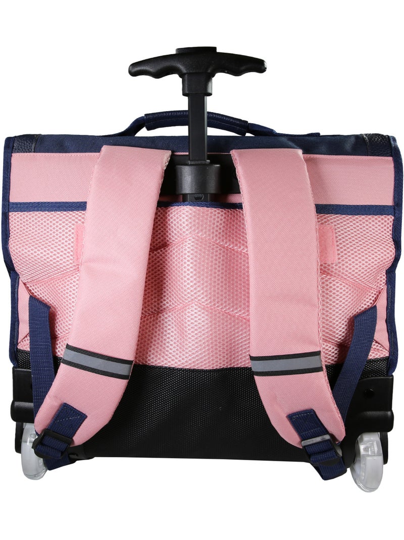 Zaino trolley da bambina Phileas Cigno da 41 cm – 2 scomparti – Blu e rosa Blu - Kiabi