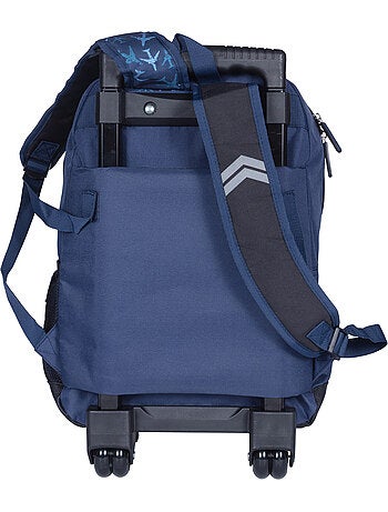 Zaino trolley scuola 2 scomparti KIP Aviator blu