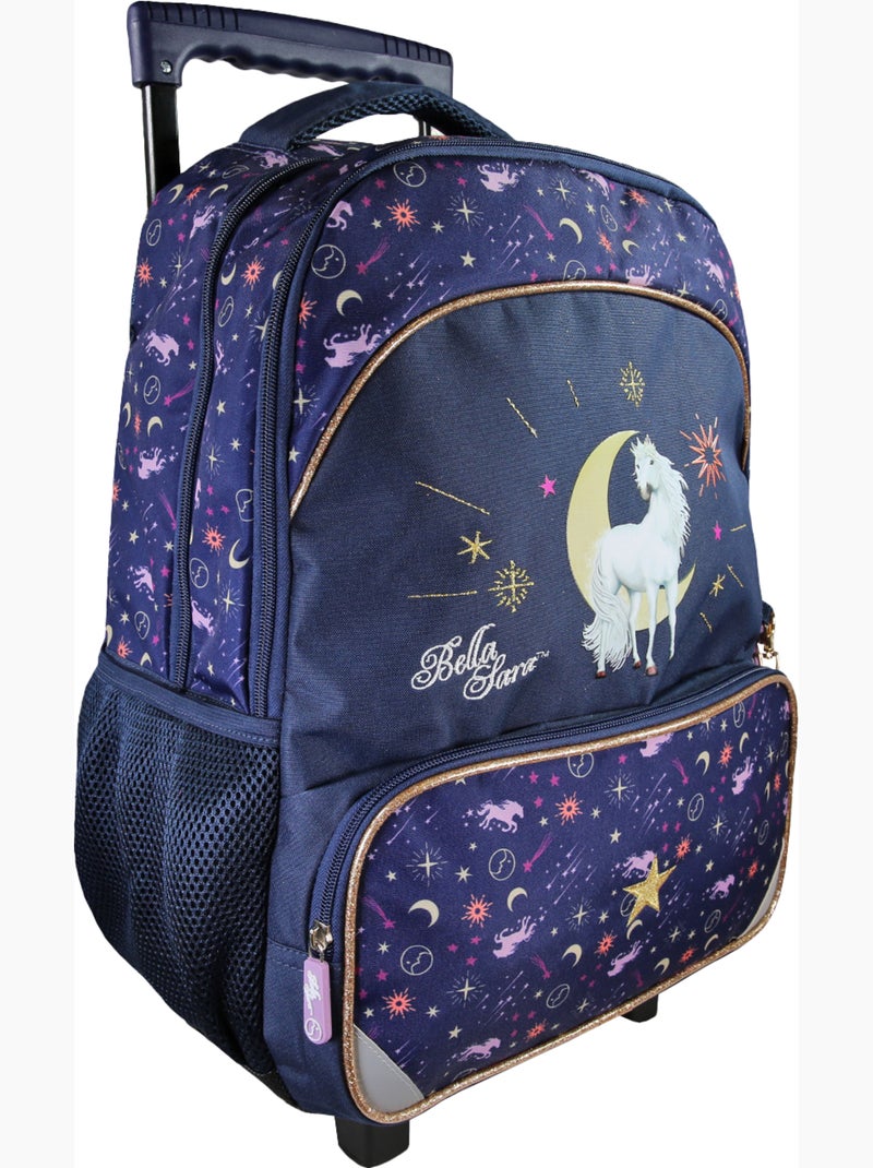 Zaino trolley scuola bambina 2 scomparti BELLA SARA blu notte Blu notte - Kiabi