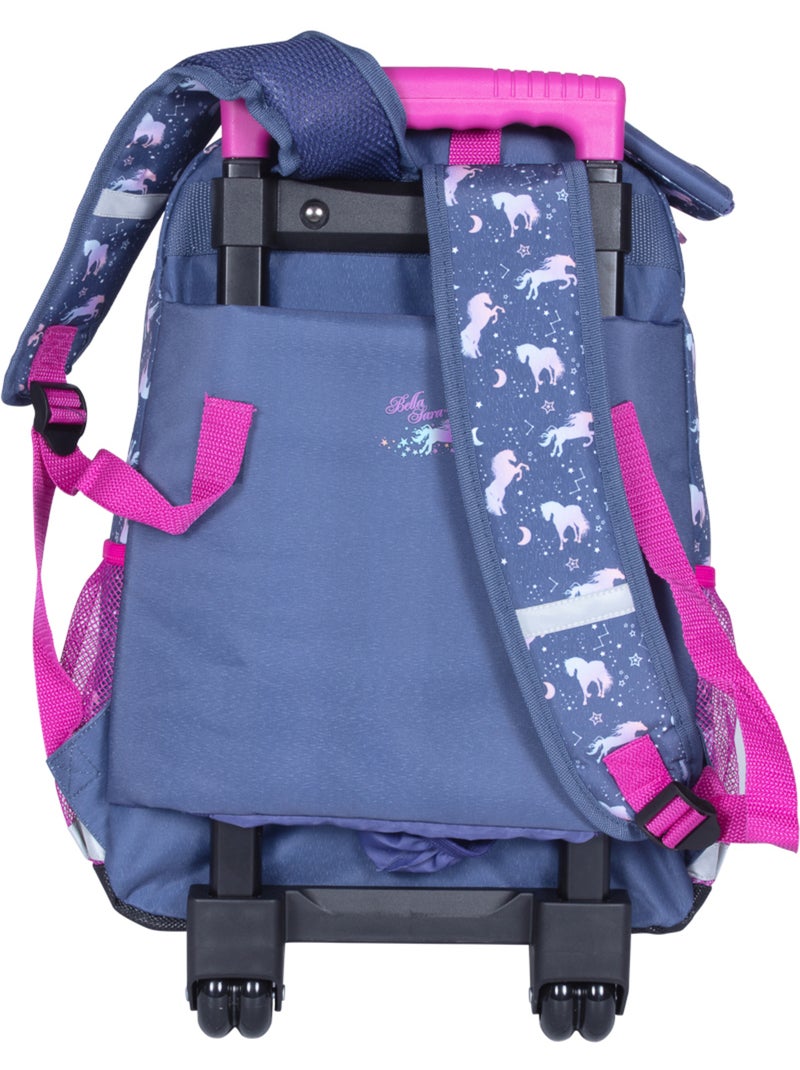 Zaino trolley scuola bambina 2 scomparti BELLA SARA blu viola Blu grigiastro - Kiabi