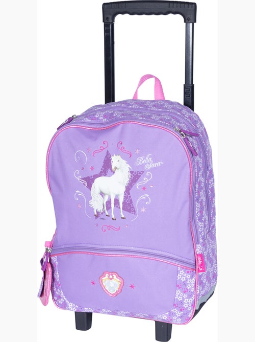 Zaino trolley scuola bambina 2 scomparti BELLA SARA viola - Kiabi