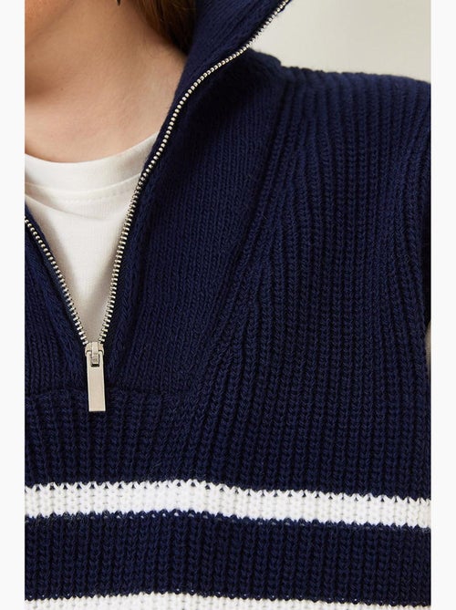 Zip-up selanik knit sweater vest lucci - Kiabi Zip-up selanik knit sweater vest lucci - Kiabi