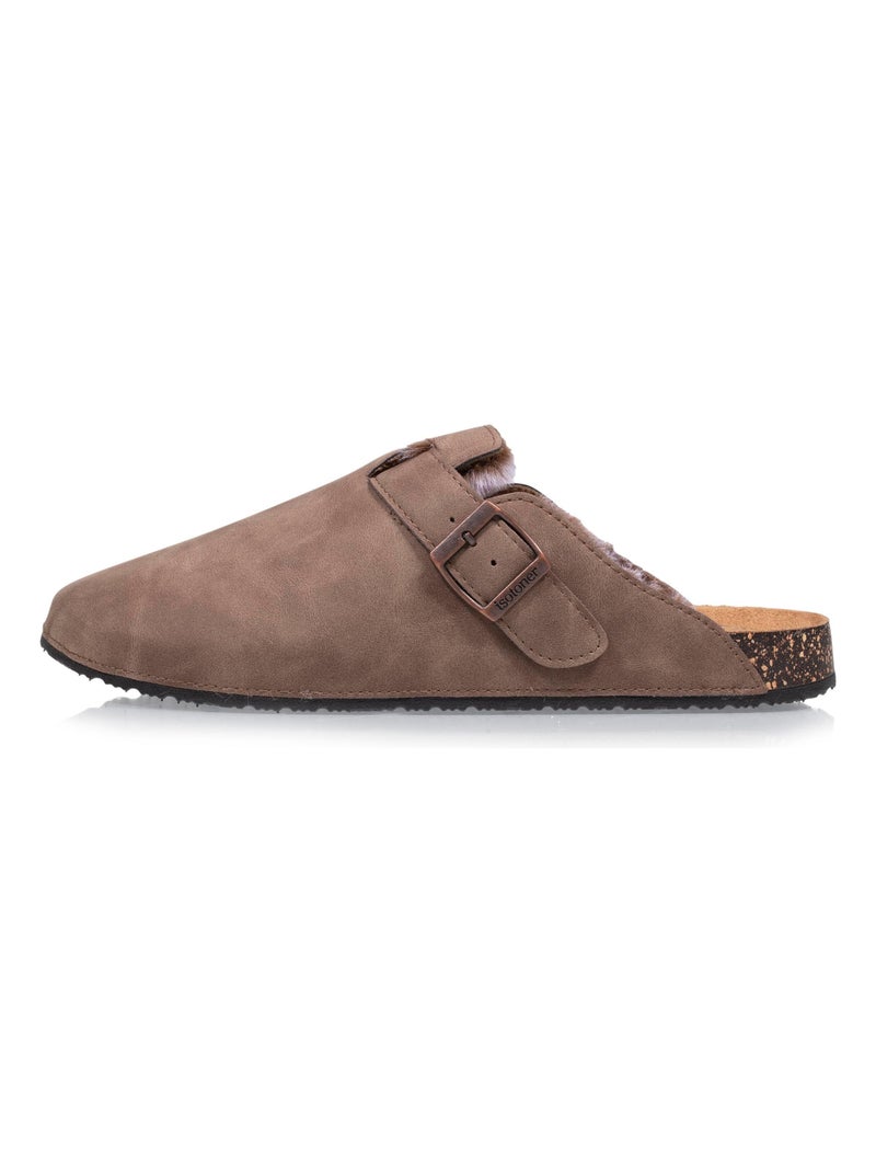 Zoccoli foderato, suola extra-flex, leggero, toppa comfort sul tallone  Isotoner Tortora - Kiabi