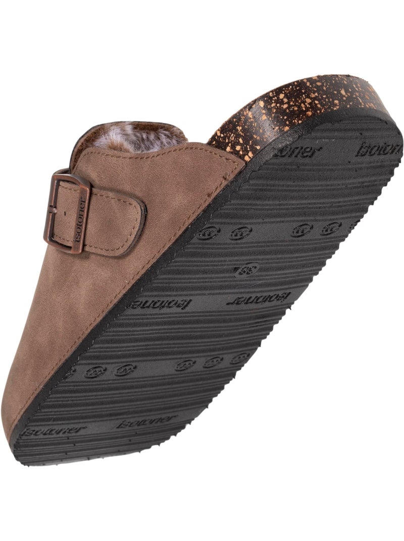 Zoccoli foderato, suola extra-flex, leggero, toppa comfort sul tallone Tortora - Kiabi
