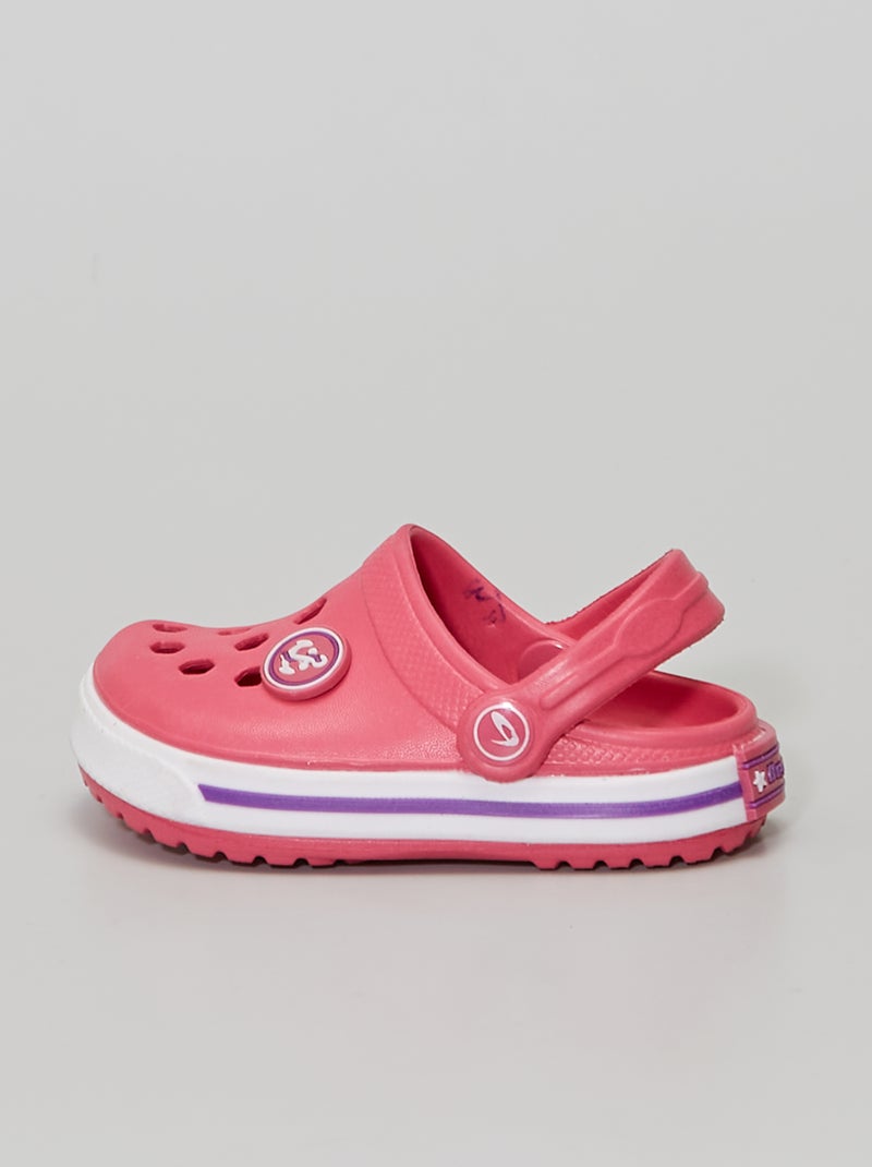Zoccoli in plastica stampata fucsia - Kiabi