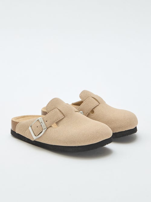 Zoccoli in scamosciato con fibbia - Kiabi