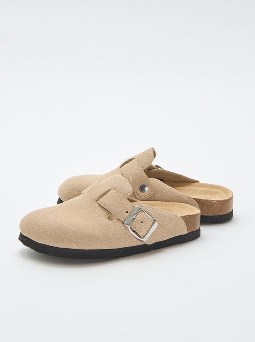 Zoccoli in scamosciato con fibbia - Kiabi