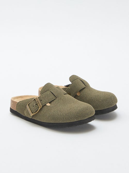 Zoccoli in scamosciato con fibbia - Kiabi