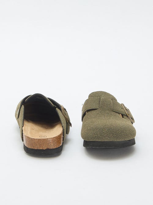 Zoccoli in scamosciato con fibbia - Kiabi