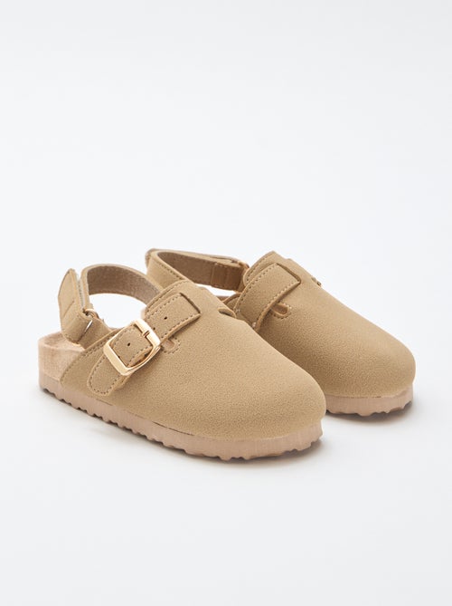 Zoccoli in simil suede con velcro - Kiabi