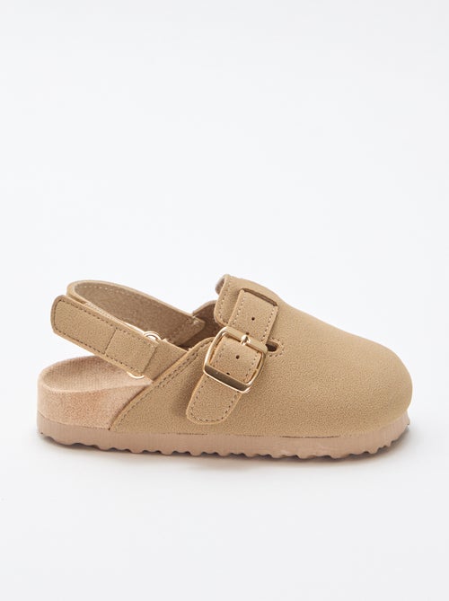 Zoccoli in simil suede con velcro - Kiabi