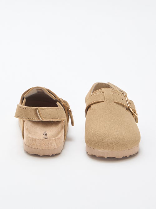 Zoccoli in simil suede con velcro - Kiabi