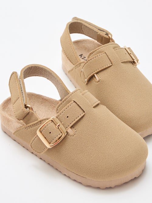Zoccoli in simil suede con velcro - Kiabi