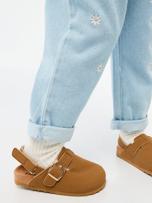 Zoccoli in simil suede con velcro - Kiabi