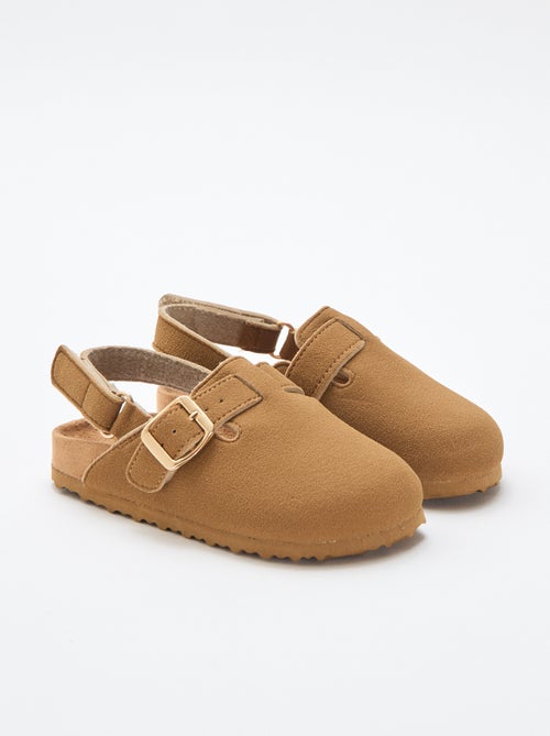 Zoccoli in simil suede con velcro - Kiabi