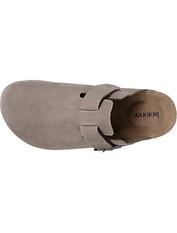 Zoccoli soletta in pelle extra-flessibile - inserto comfort sul tallone isotoner