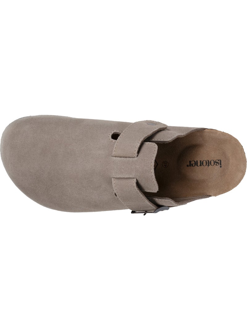 Zoccoli soletta in pelle extra-flessibile - inserto comfort sul tallone Tortora - Kiabi