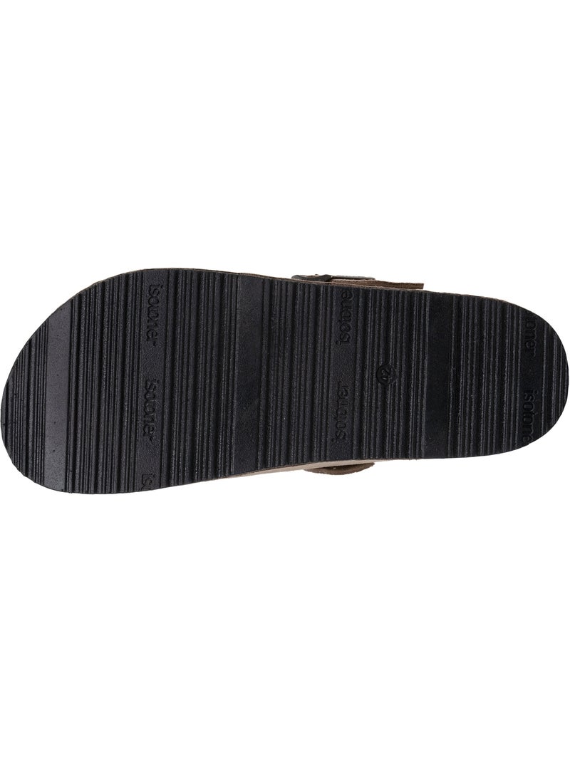 Zoccoli soletta in pelle extra-flessibile - inserto comfort sul tallone Tortora - Kiabi