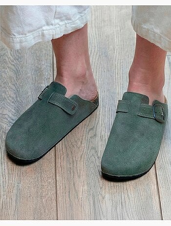 Zoccoli soletta in pelle extra-flex - toppa comfort sul tallone isotoner