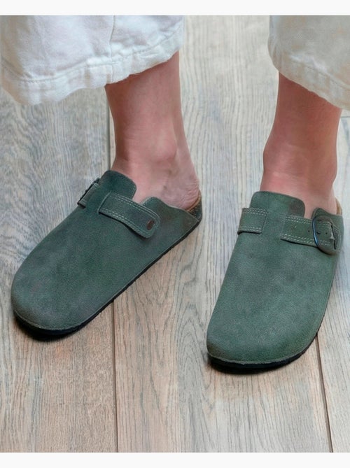 Zoccoli soletta in pelle extra-flex - toppa comfort sul tallone isotoner - Kiabi Zoccoli soletta in pelle extra-flex - toppa comfort sul tallone isotoner - Kiabi