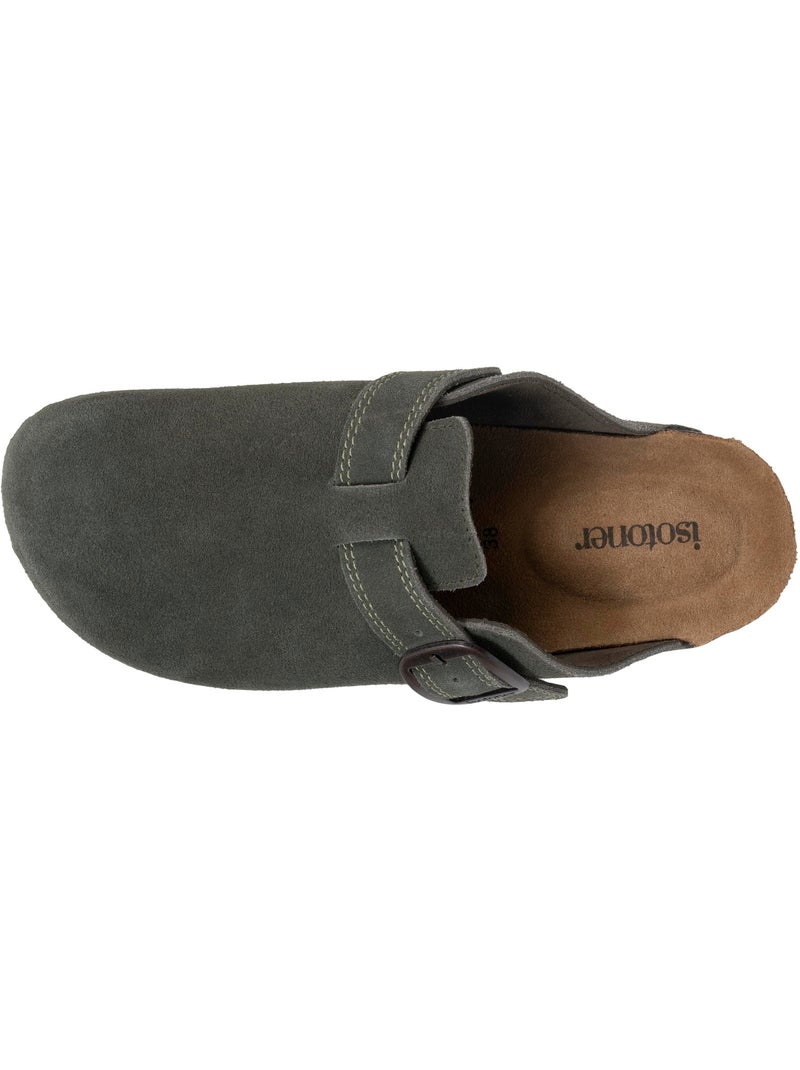 Zoccoli soletta in pelle extra-flex - toppa comfort sul tallone isotoner Cachi - Kiabi