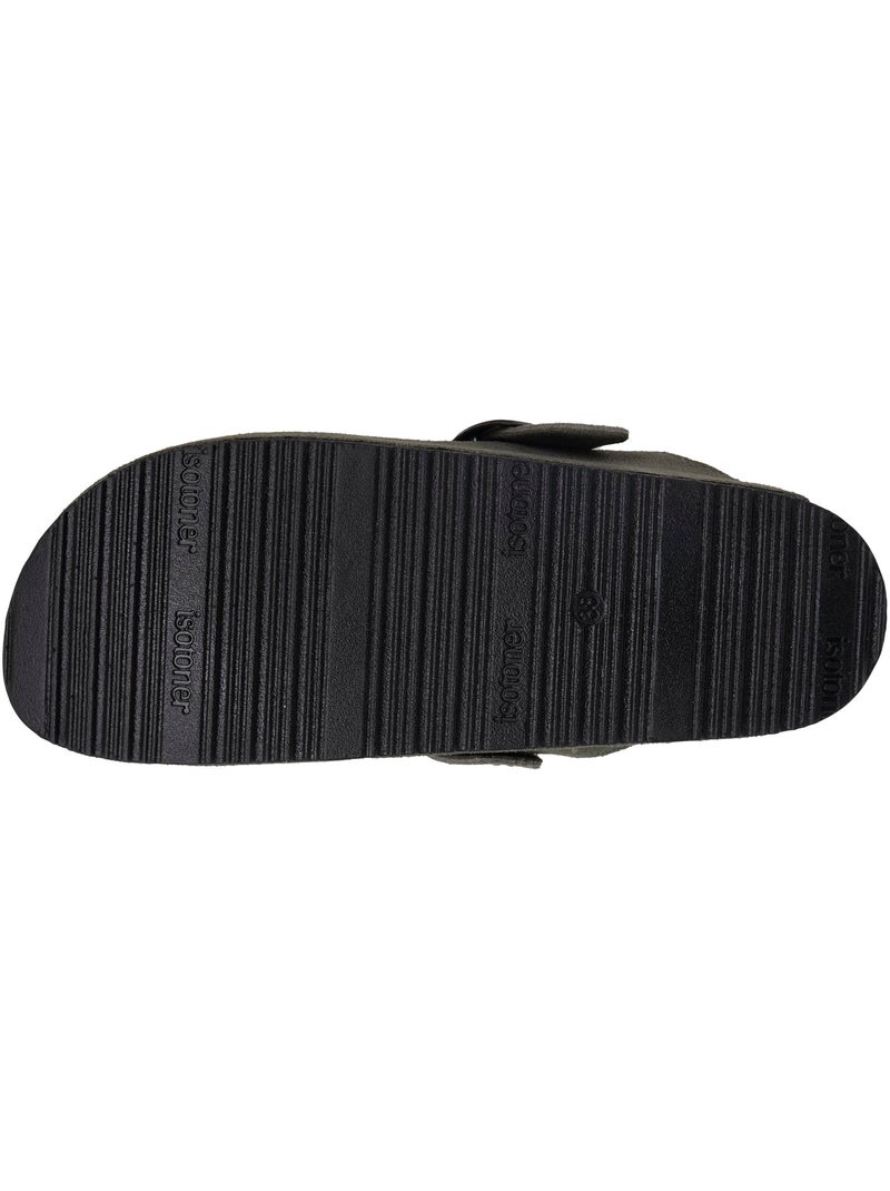 Zoccoli soletta in pelle extra-flex - toppa comfort sul tallone isotoner Cachi - Kiabi