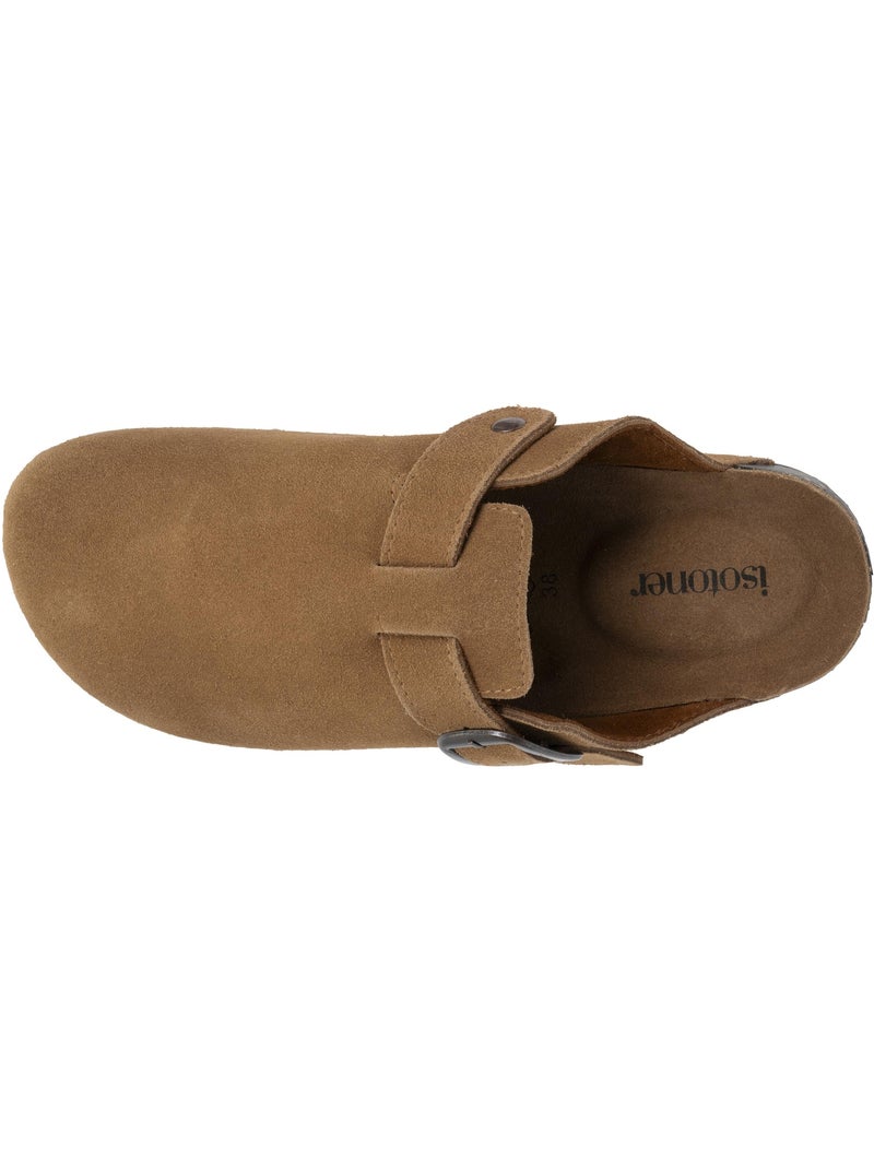 Zoccoli soletta in pelle extra-flex - toppa comfort sul tallone isotoner Cammello - Kiabi