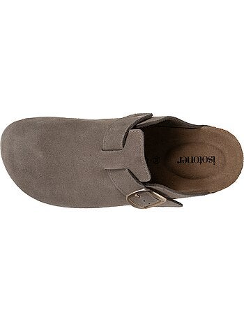 Zoccoli soletta in pelle extra-flex - toppa comfort sul tallone isotoner