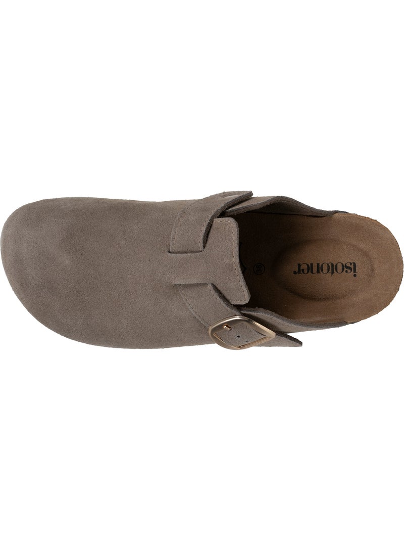 Zoccoli soletta in pelle extra-flex - toppa comfort sul tallone isotoner Tortora - Kiabi