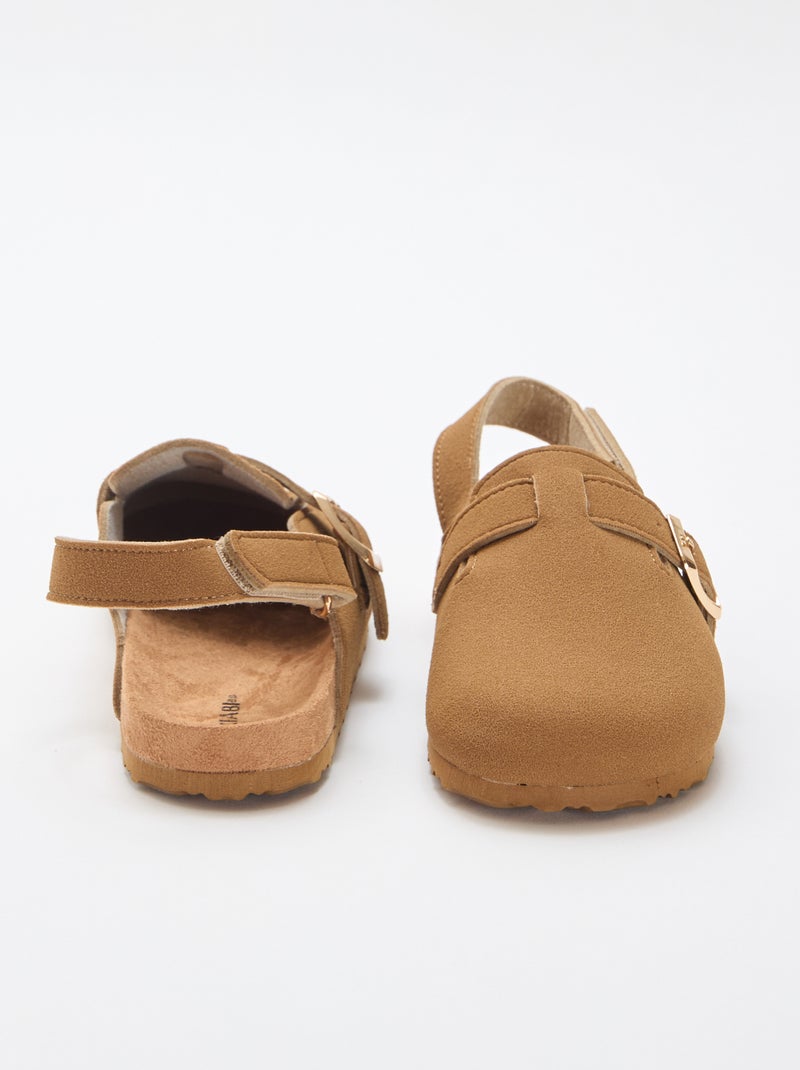 Zoccolo in suedette Marrone - Kiabi