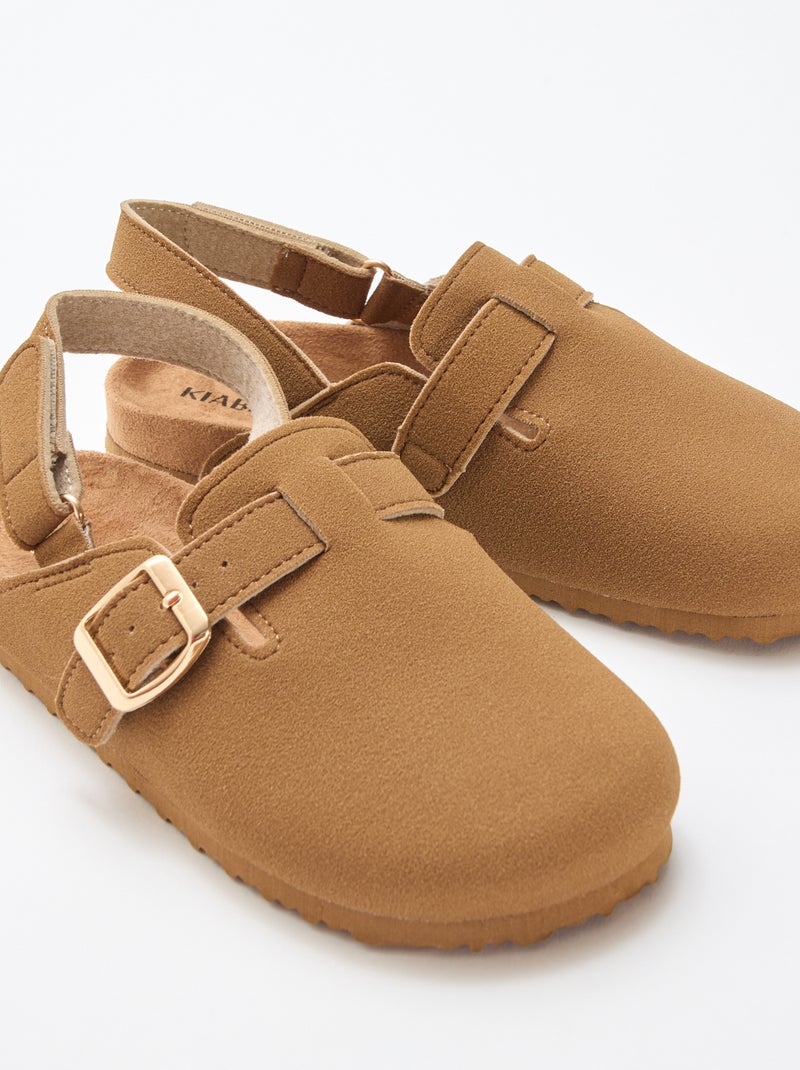 Zoccolo in suedette Marrone - Kiabi