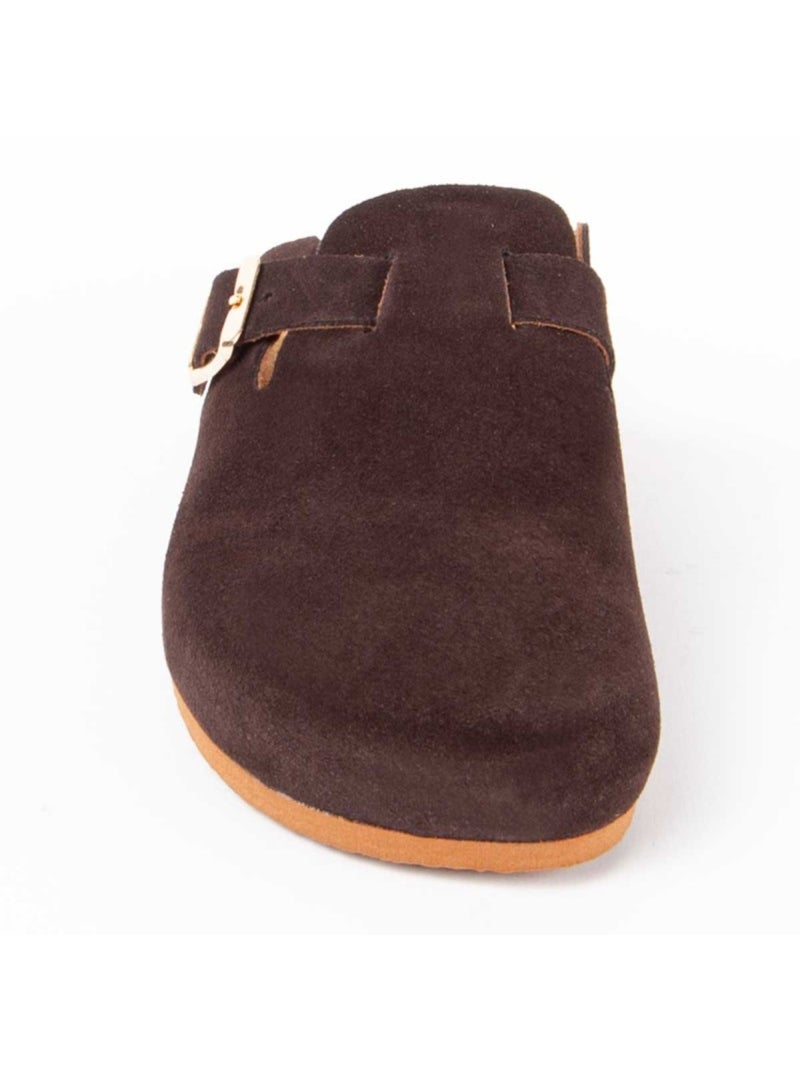 Zoccolo Pelle Naturale Purapiel Marrone - Kiabi